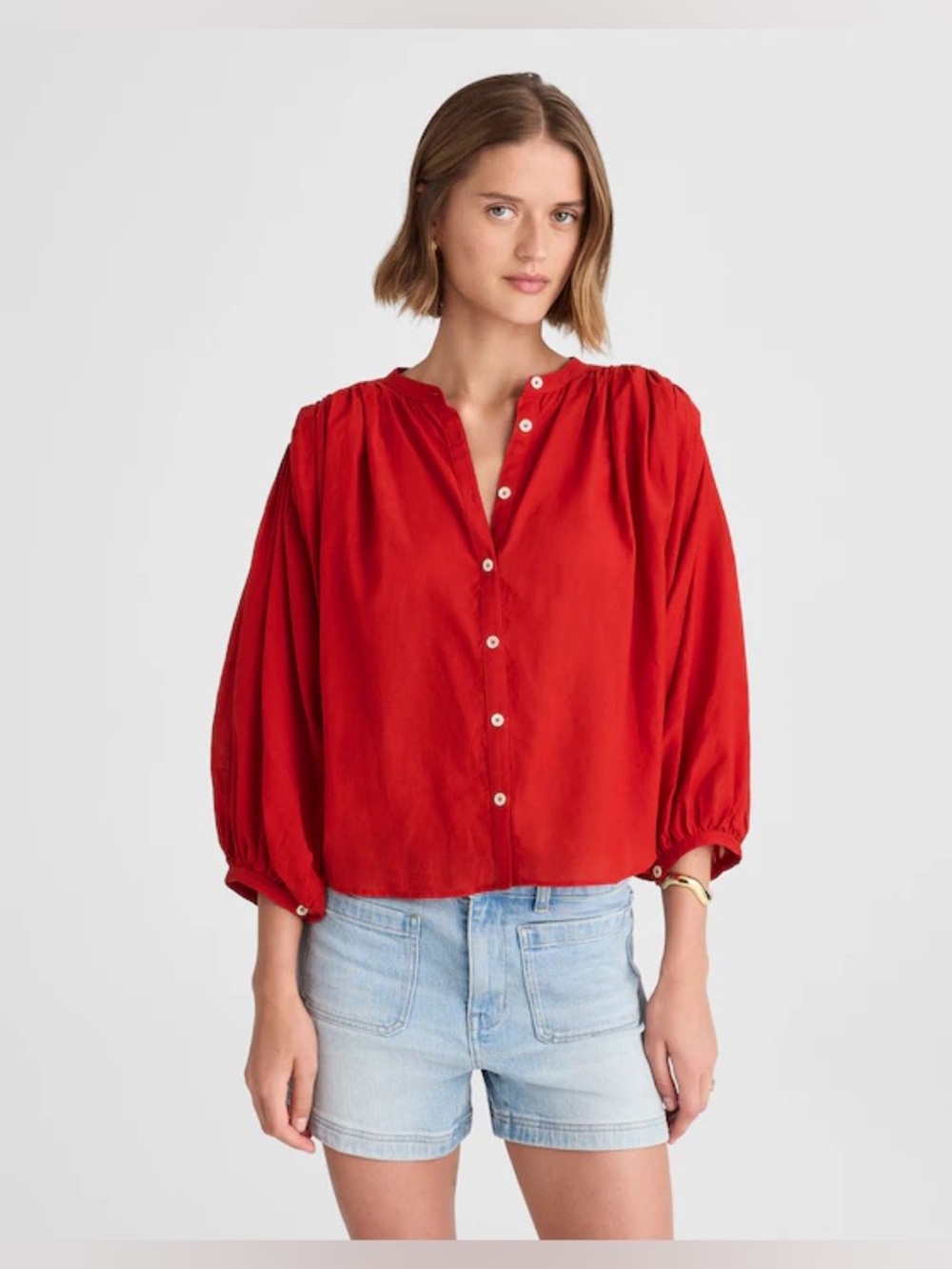 NWOT  Madewell Balloon-Sleeve Top Size XS $ 68